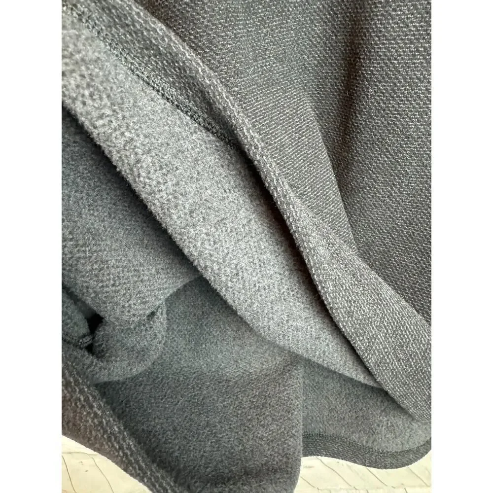 THE NORTH FACE dark gray graphite knit fleece zip mens sweater pullover XL NWOT